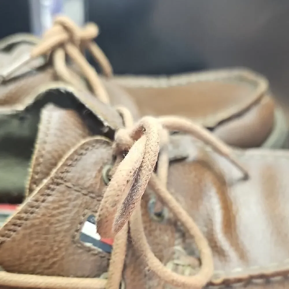 Tommy Hilfiger Brown Leather Boat Shoes